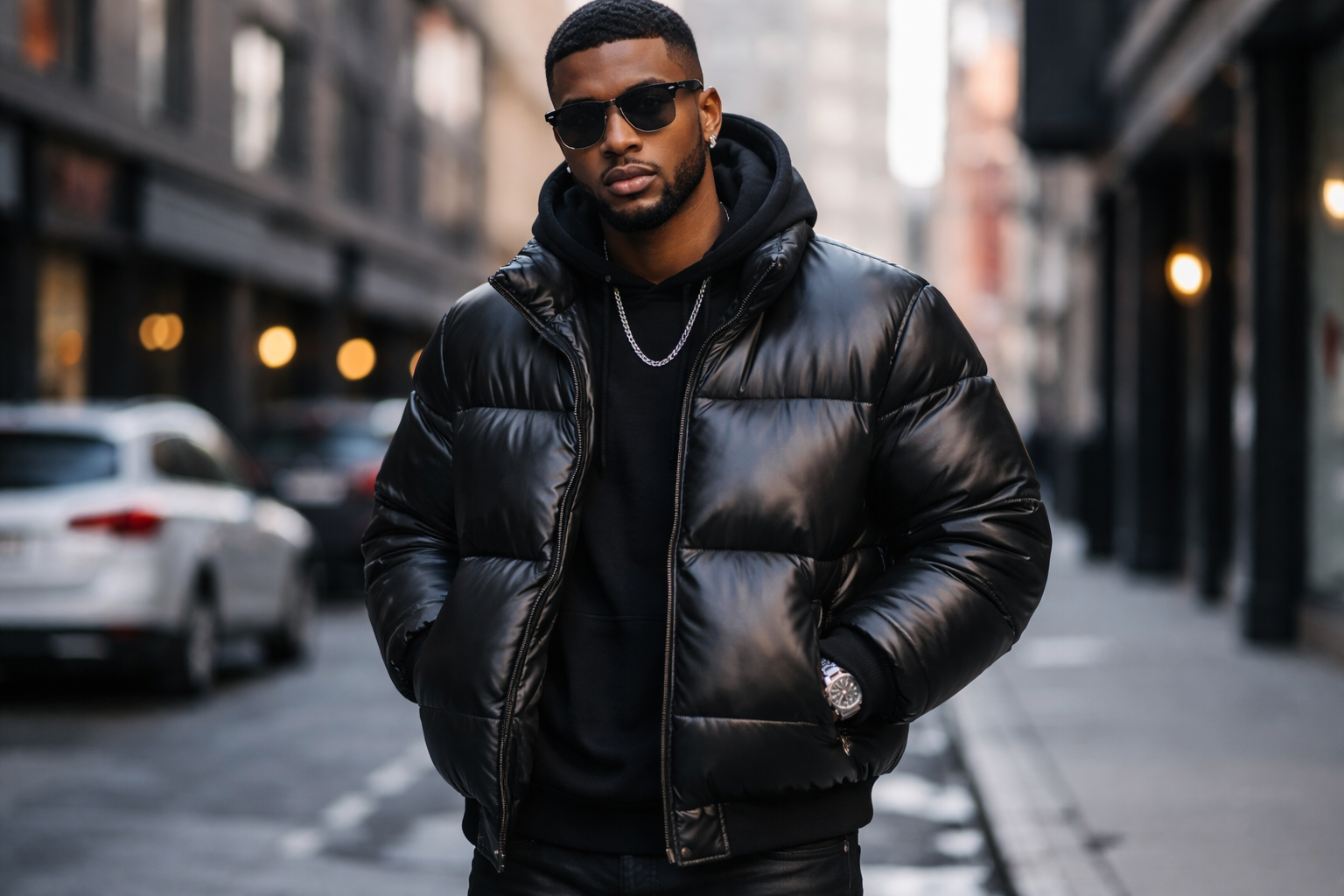 Why Leather Puffer Jackets Are Built for Attention, Not Just Winter
